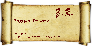 Zagyva Renáta névjegykártya