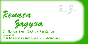 renata zagyva business card